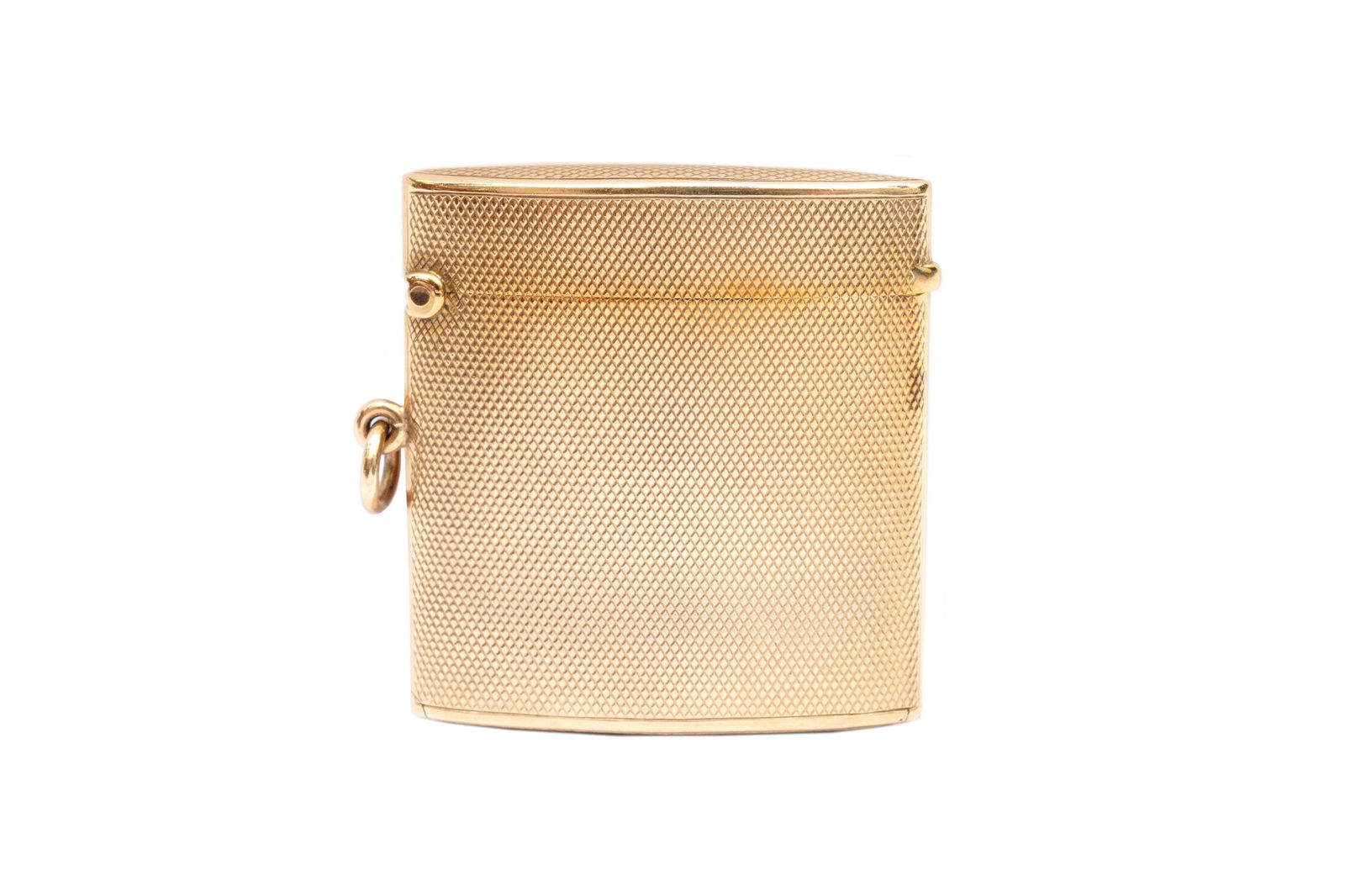 A GEORGE V 9CT GOLD VESTA CASE, CIRCA 1922 (1 of 3)