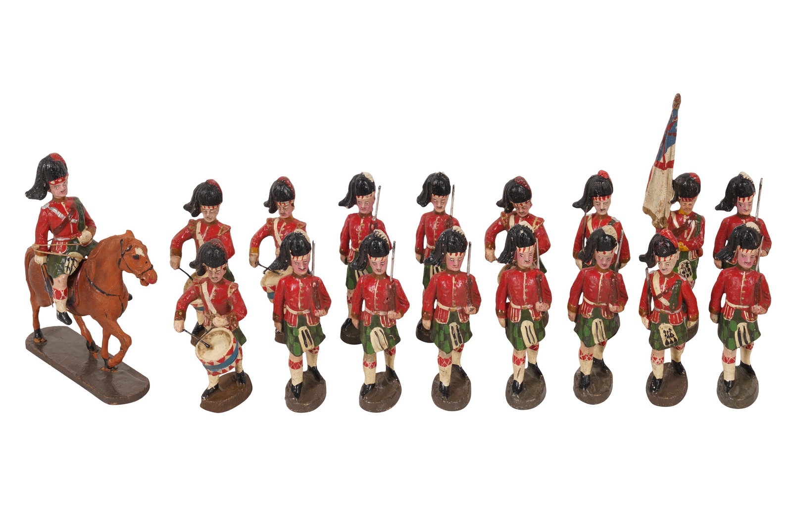 AN EARLY 20TH CENTURY ELASTOLIN HIGHLAND REGIMENT SET, CIRCA 1930 (1 of 1)