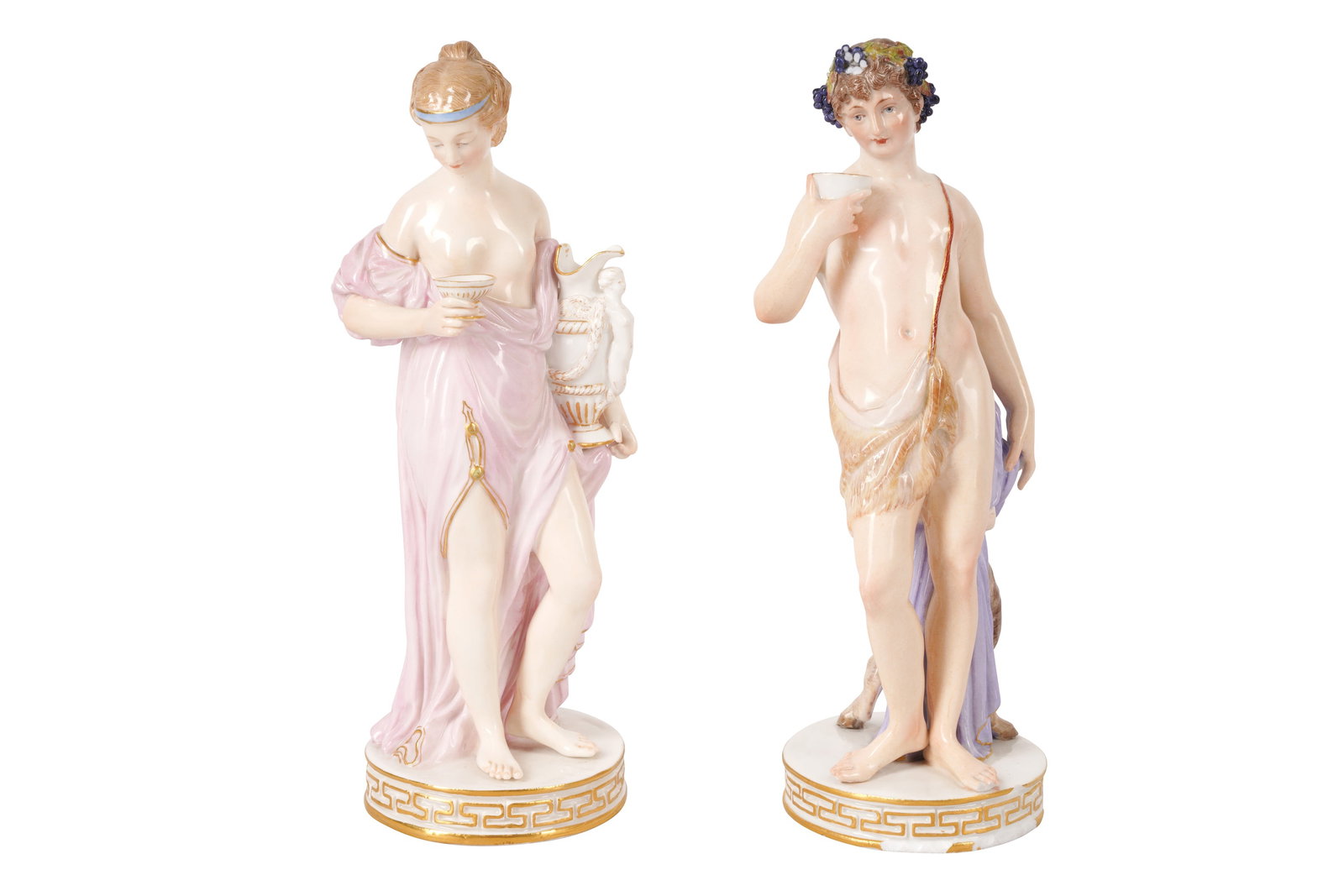 A PAIR OF MEISSEN PORCELAIN FIGURES (1 of 10)