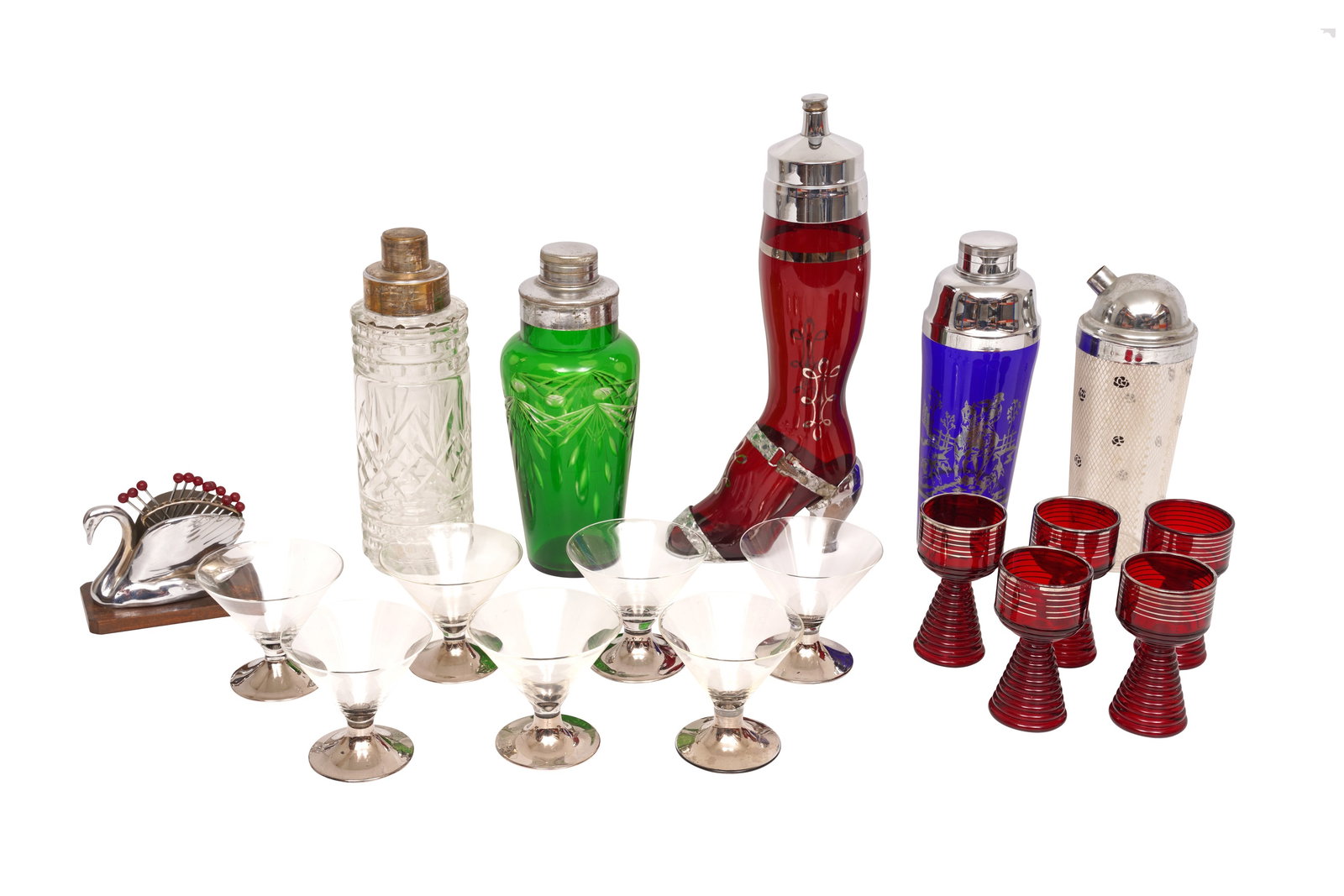 A NOVELTY COCKTAIL SET, MID-CENTURY (1 of 2)