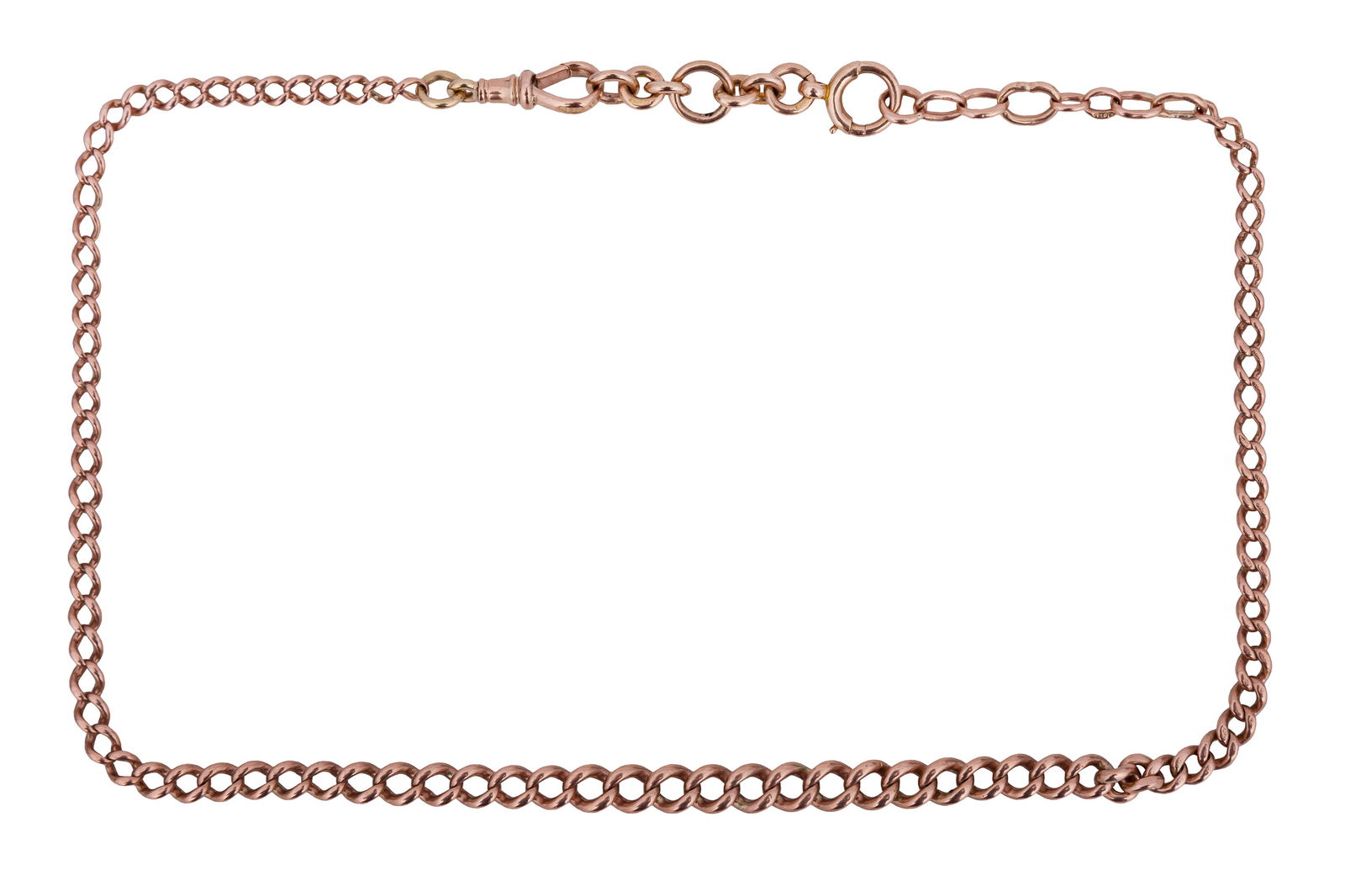 A 9CT ROSE GOLD ALBERT CHAIN (1 of 1)