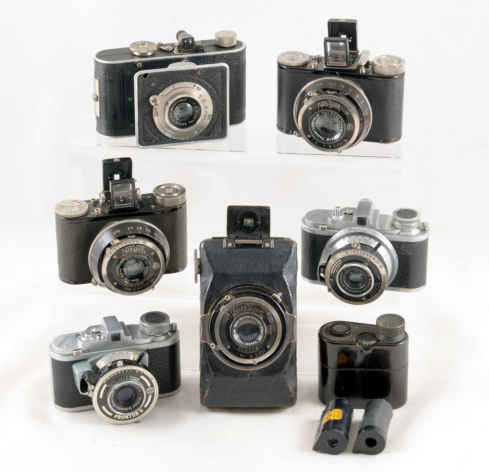 Nagel Rolloroy, Pupille & Other 127 Format Cameras.: Nagel Rolloroy, Pupille & Other 127 Format Cameras. To include Pupille (unusual version with removable finder), Nagel Rolloroy (Pupille version for the UK market imported by R F Hunter), Foth Derby, Z