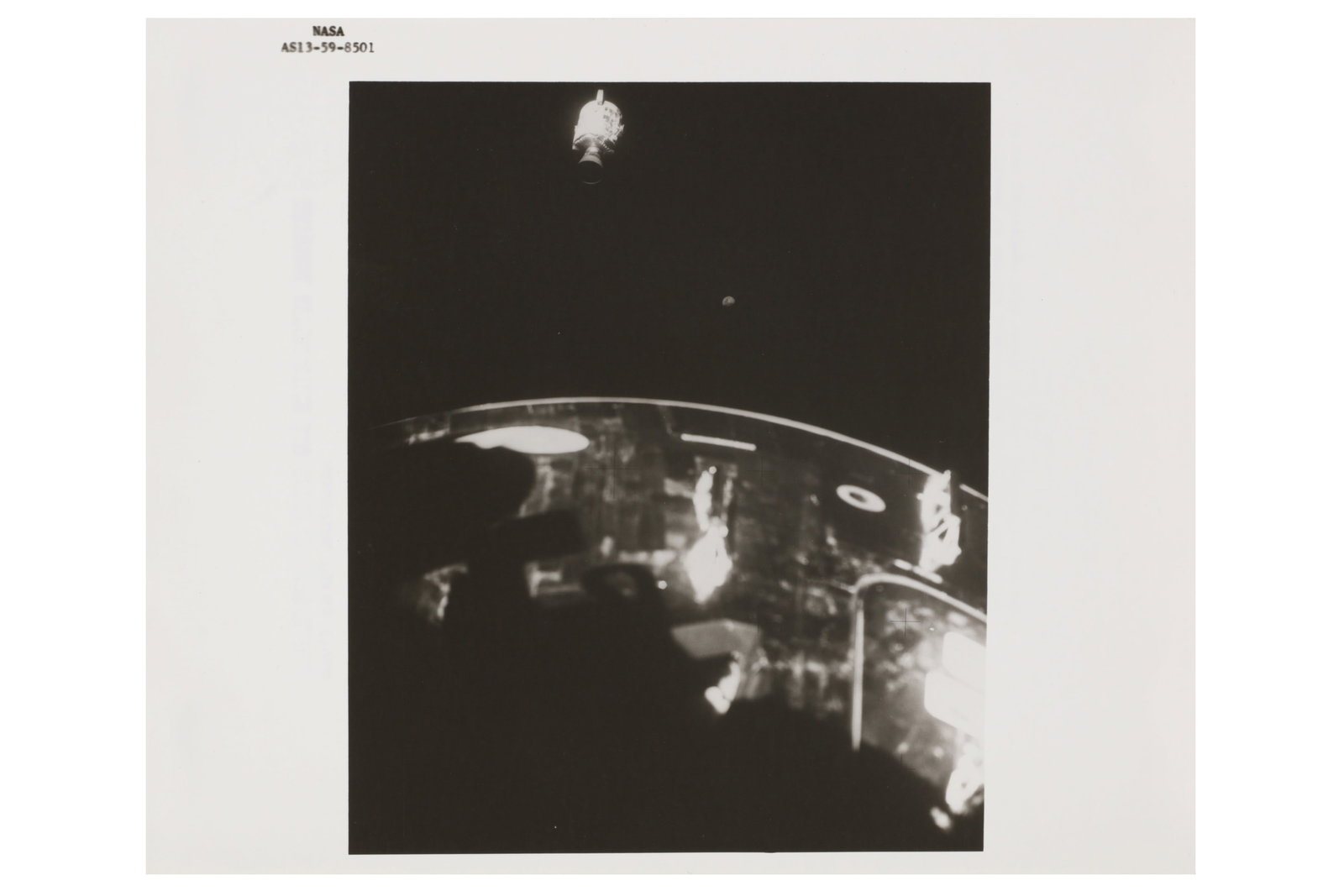 Apollo 13 View of Damaged SM (1 of 2)