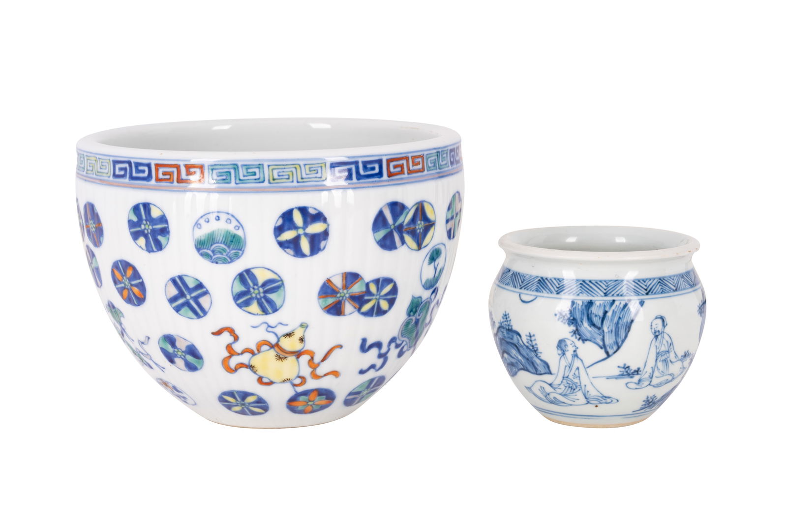 TWO SMALL CHINESE JARDINIERES (1 of 14)