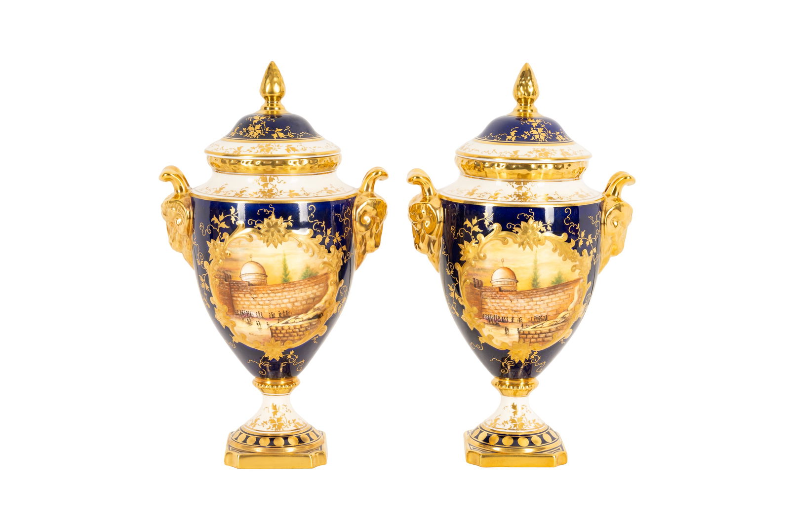 A PAIR OF LATE 20TH CENTURY LIMITED EDITION COALPORT COVERED VASES (1 of 4)