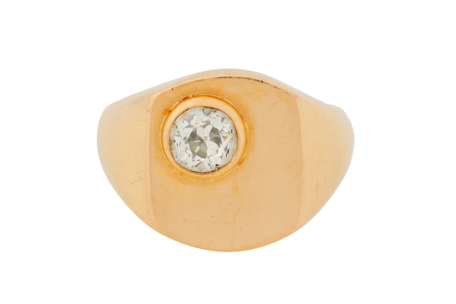 A SIGNET DIAMOND RING (1 of 4)