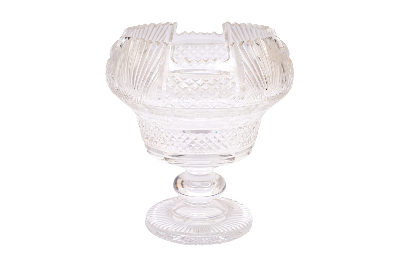 A WATERFORD CRYSTAL MONTEITH STYLE PEDESTAL BOWL (1 of 2)