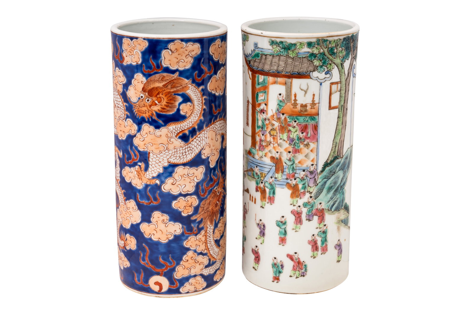 TWO CHINESE FAMILLE-ROSE HAT STANDS (1 of 14)