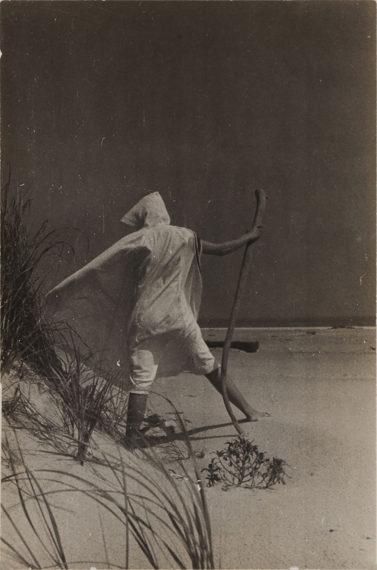 PAJAMA (Paul Cadmus, Jared French, Margaret French): PAJAMA (Paul Cadmus, Jared French, Margaret French) MARGARET FRENCH, FIRE ISLAND, 1938. Vintage silver gelatin print, image size 18 x 11.5cm, titled and dated in unknown hand in pencil and blue ink wi