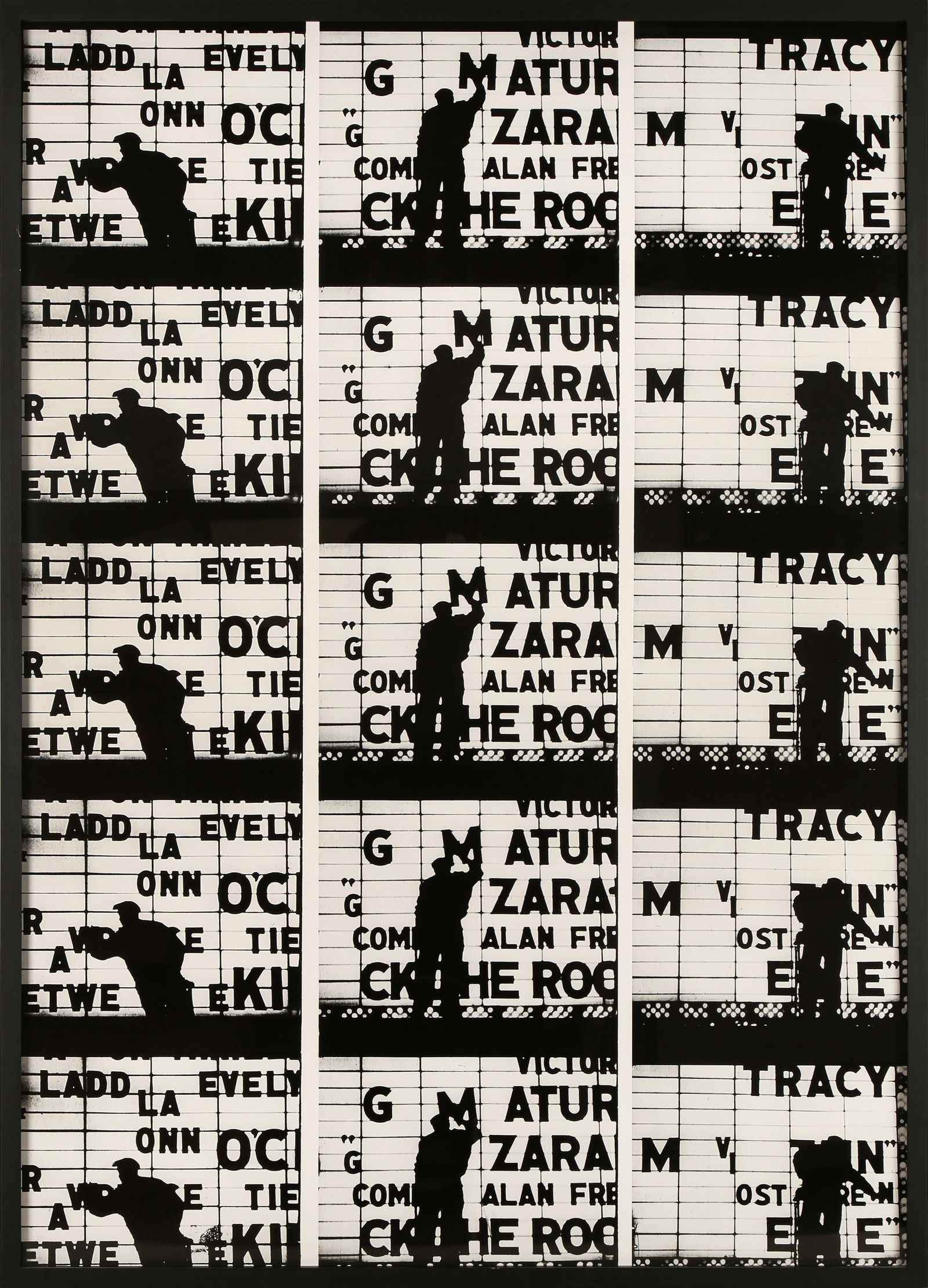 § William Klein (1926-2022): William Klein (1926-2022) FILM STRIPS FROM BROADWAY BY LIGHT, 1958. Oversized gelatin silver print, printed 2016, image/sheet size 149 x 105, from the edition /30, accompanied by an artist's label, si