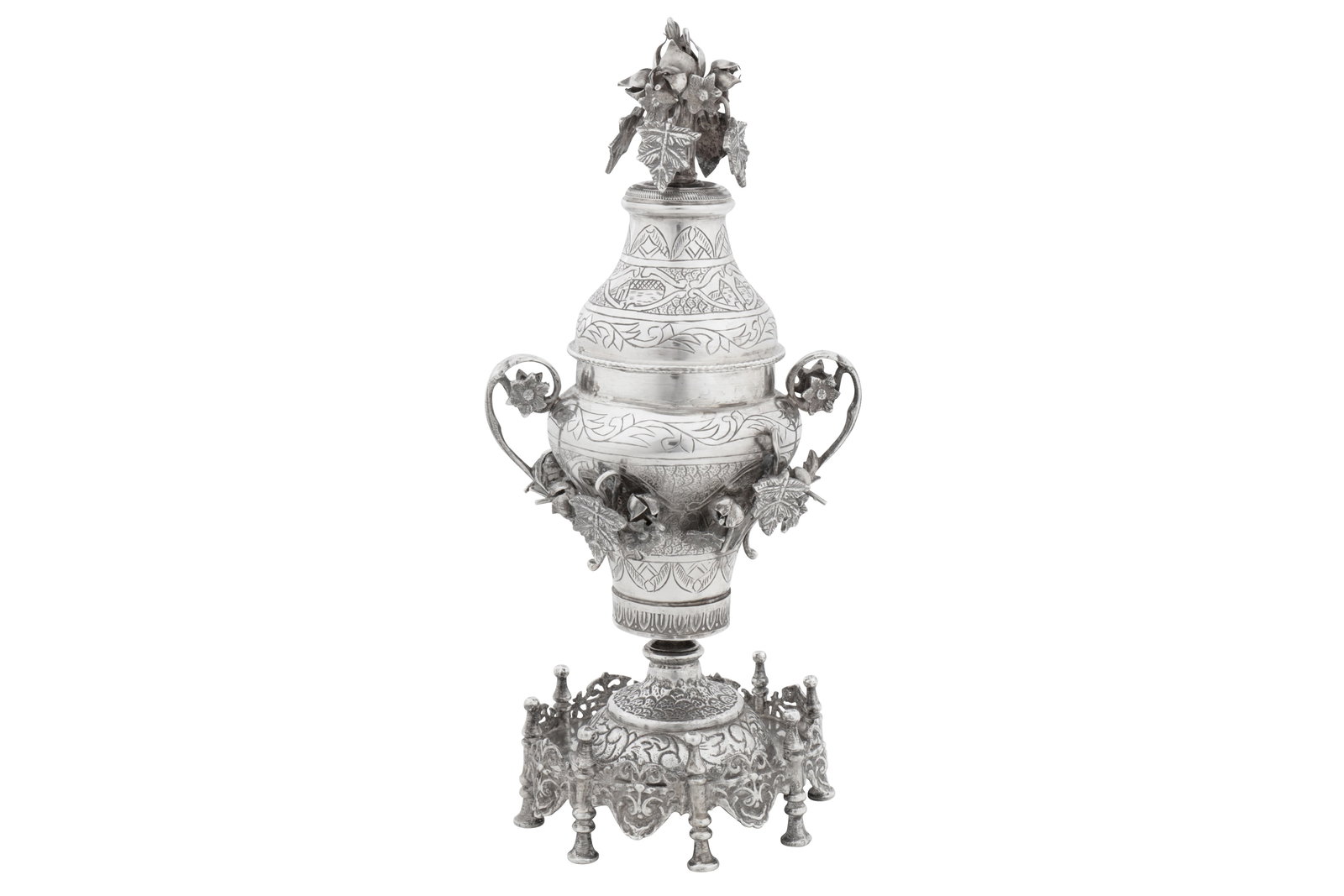 A late 19th century Egyptian (Ottoman Turkish) silver confectionary jar, Cairo circa 1880 by Madat (1 of 6)