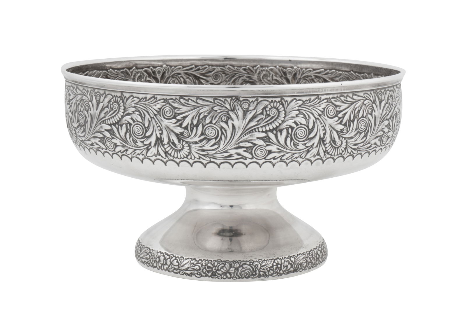 A late 19th century American sterling silver footed bowl, Rhode Island 1886 by Gorham (1 of 4)