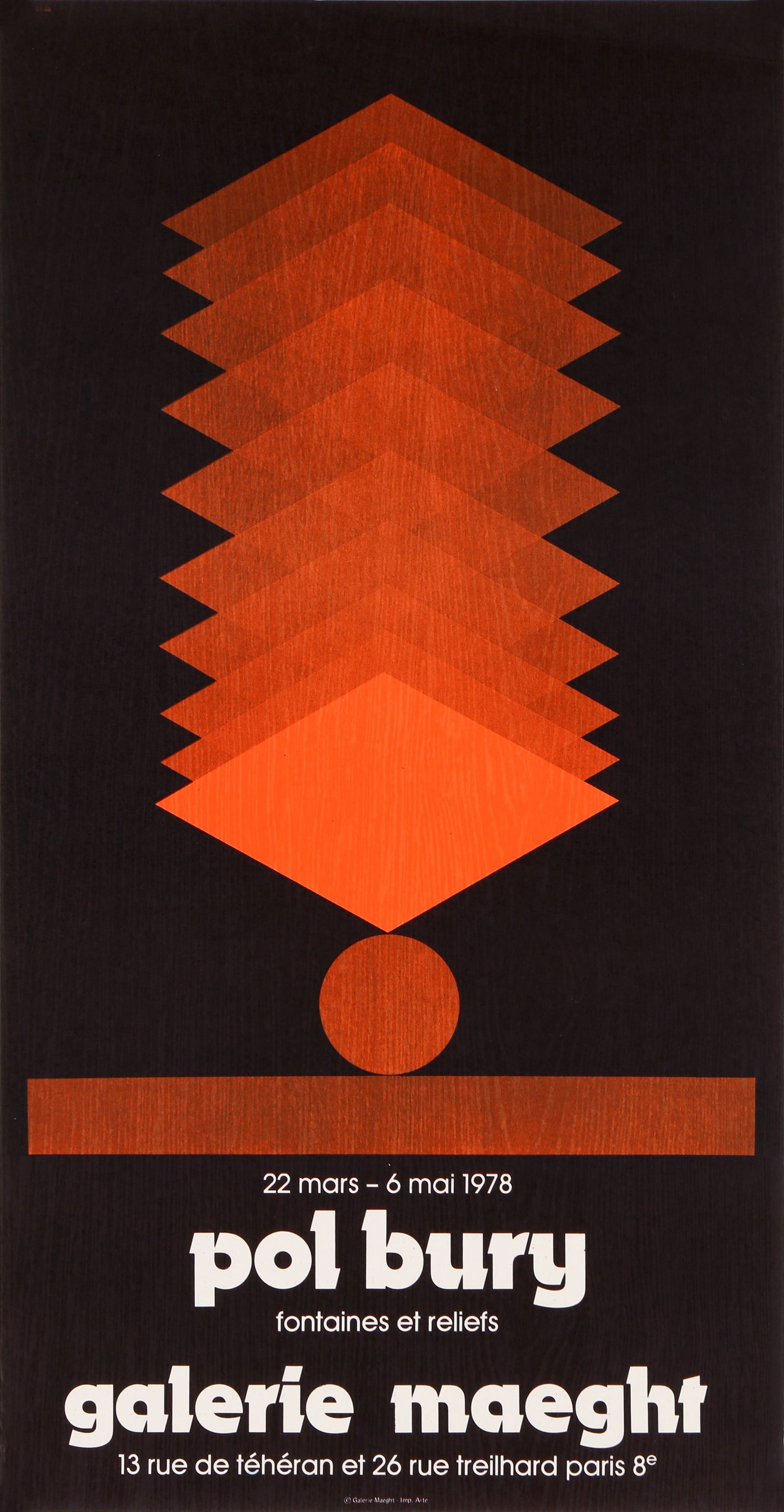 § Pol Bury (Belgian 1922-2005) Fontaines et Reliefs: Galerie Maeght (1 of 1)