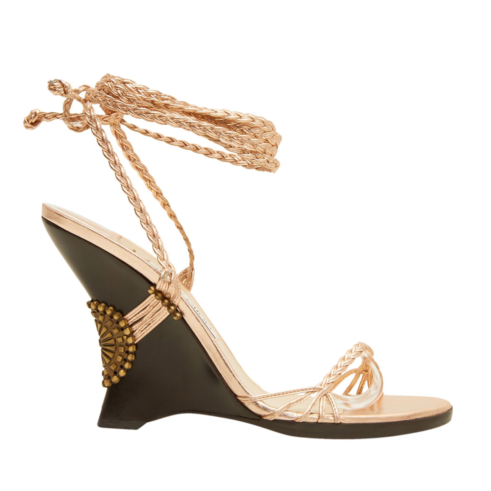 Jimmy Choo Copper Geisha Wedge Sandal - Size 40.5 (1 of 5)