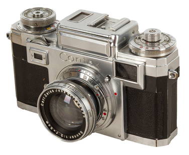 A Contax IIIA Rangefinder Camera: A Contax IIIA Rangefinder Camera Serial No: B95517 Body G/VG - some light brassing and cosmetic marks to the baseplate Shutter: working Lens: Carl Zeiss 5cm f/2 Sonnar (1828895) Optics: G - some haze