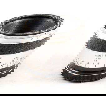 Alpa Fit 4cm f3.5 Kilfitt Makro Kila E Macro Lens.: Alpa Fit 4cm f3.5 Kilfitt Makro Kila E Macro Lens. #209-19665. Signs of normal use with light cleaning marks. Also an adapter to use the lens on a Leica M camera (looks unused).