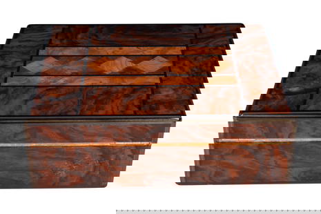 Dunhill, London: Dunhill, London Humidor Satinwood Dunhill plaque to lid interior 12cm high x 37cm wide x 24.5cm deep