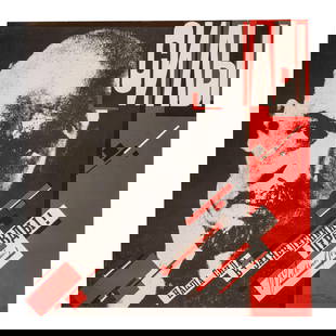 Constructivist style, Soviet Propaganda Poster: Soviet Propaganda Poster 'Strength' Lenin portrait, circa 1980s Ink on Paper 57cm high x 55cm wide