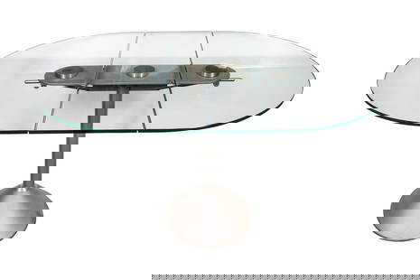 Contemporary, Italian: Contemporary, Italian Dining table Glass, chrome 74cm high x 136cm wide x 85cm deep