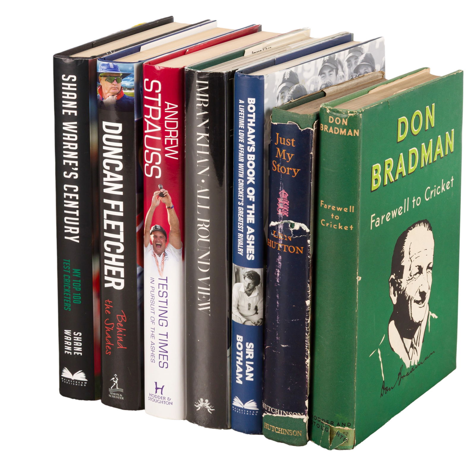 Cricket Interest.- Signed Books Selection of volumes signed by prominent cricketers (1 of 8)