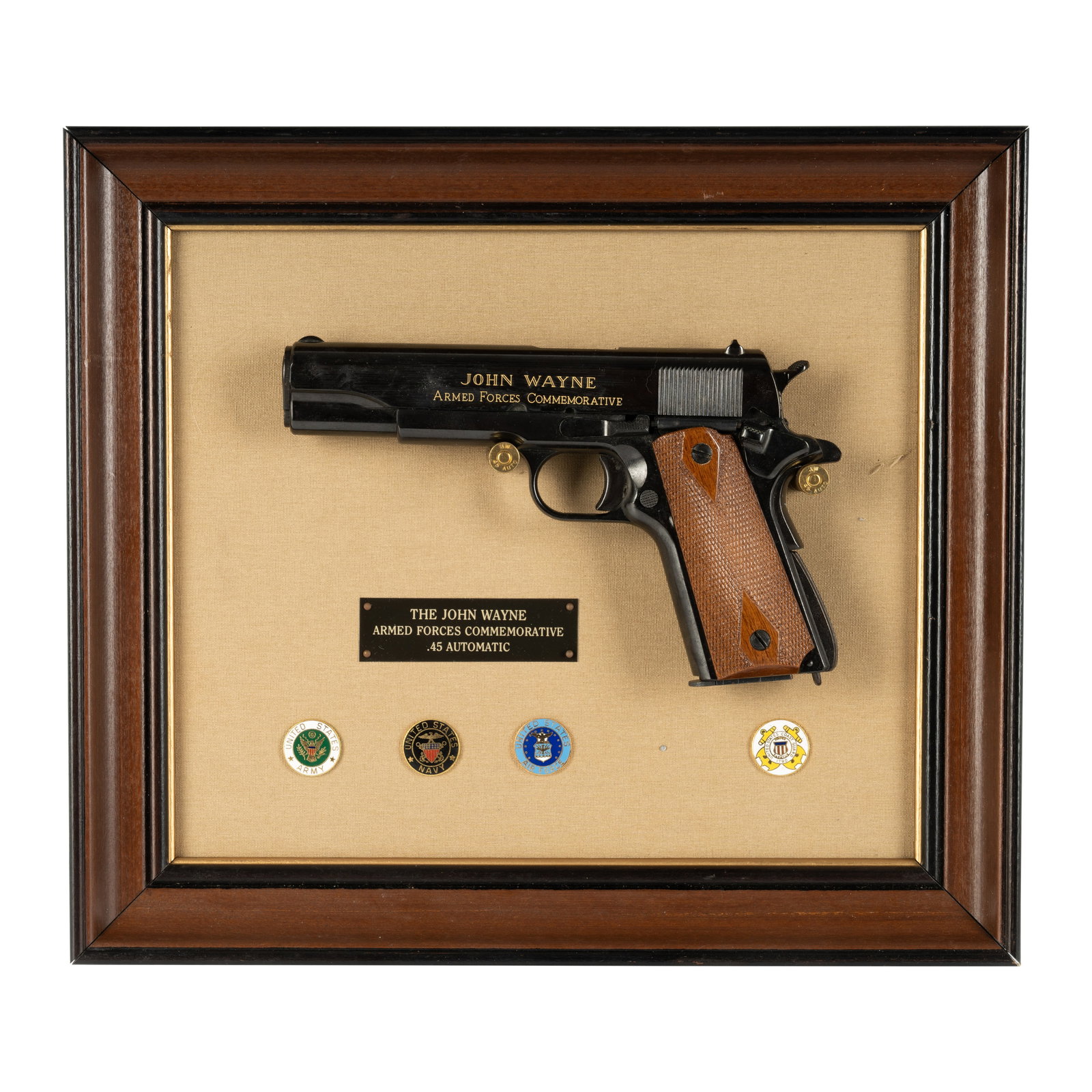 [Wayne (John)] John Wayne Armed Forces Commemorative Colt .45 calibre replica of the sidearm carried (1 of 1)