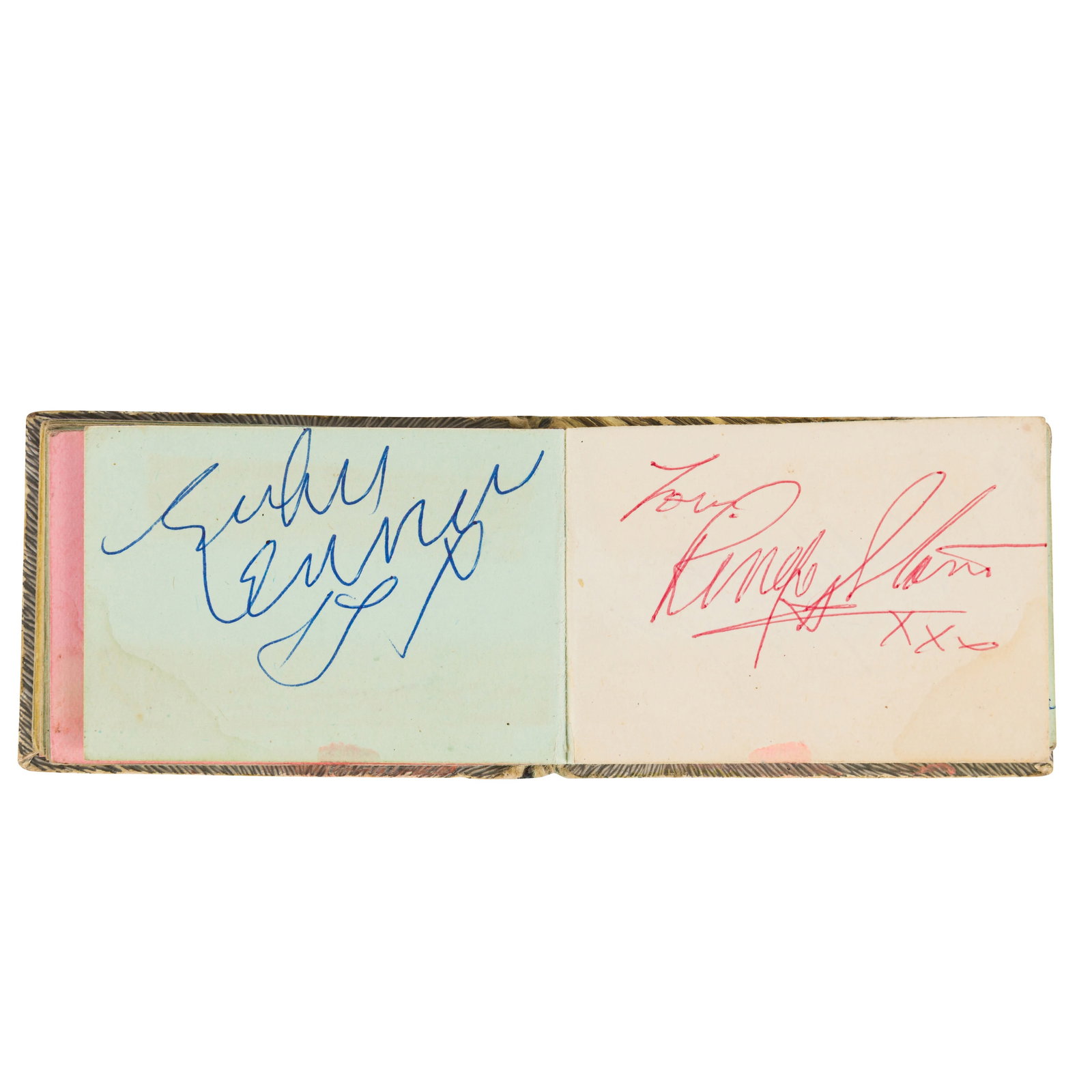 The Beatles, 1964 Set of signatures by The Beatles in an autograph album: The Beatles, 1964 Set of signatures by The Beatles in an autograph album blue ballpoint ink signatures by Paul McCartney ("To Teresa, Love Paul McCartney, xxx"), Ringo Starr ("Love, Ringo Starr, xxx")