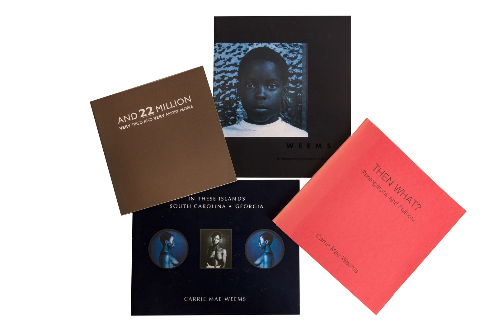Carrie Mae Weems (b.1953): Carrie Mae Weems (b.1953) Carrie Mae Weems (b.1953) A group of four volumes, including: IN THESE ISLANDS, SOUTH CAROLINA, GEORGIA, 1995. First edition, softback, 68pp. University of Alabama, Sarah