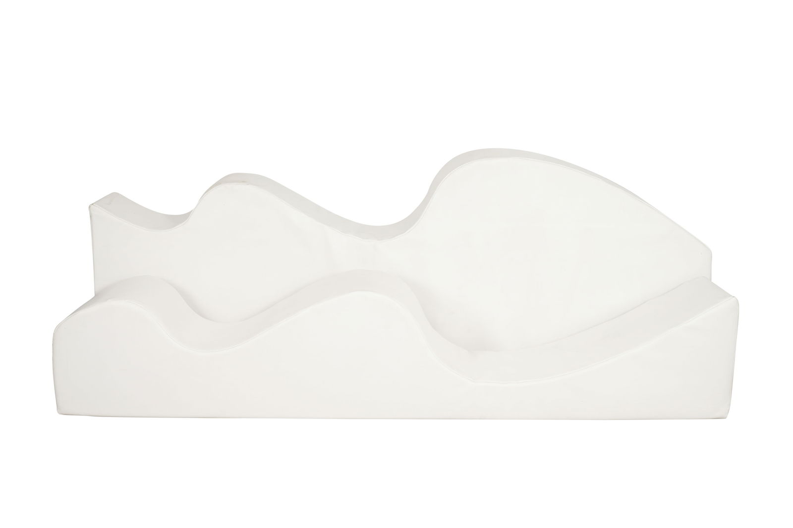 Attributed to Archizoom Associati for Poltronova, Italy 'Superonda' sofa: Attributed to Archizoom Associati for Poltronova, Italy 'Superonda' sofa Originally designed 1966White vinyl upholstery70cm high x 236cm wide x 90cm deep Damages