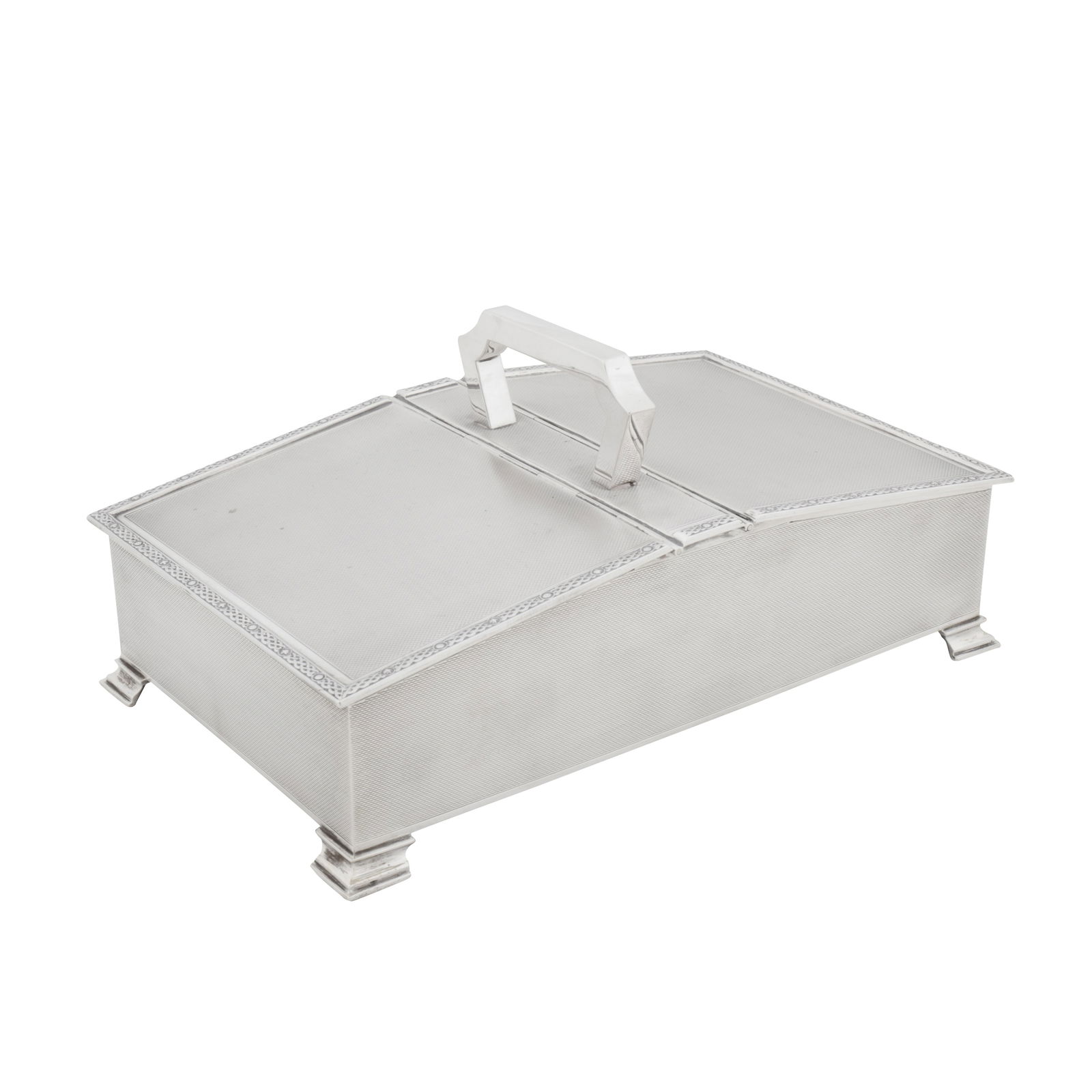 Birmingham 1956 by W H Manton Ltd An Elizabeth II sterling silver cigarette double cigarette box (1 of 8)