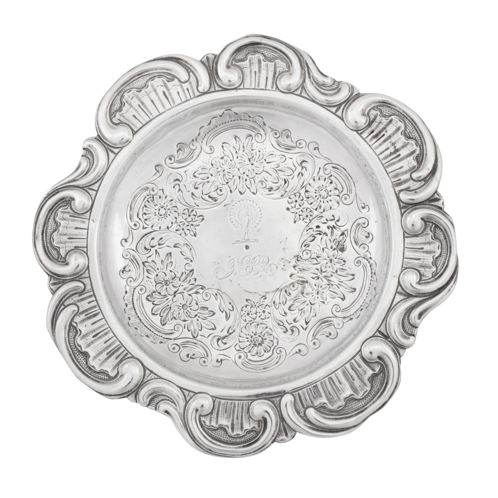 Ghent circa 1770 by DP (untraced) A late 18th century Belgian silver coffee pot stand (1 of 3)