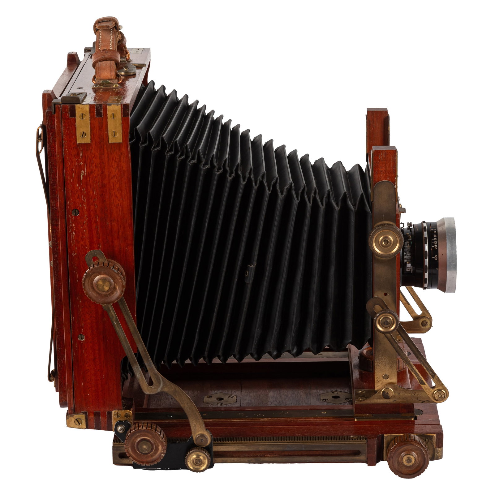 A Thornton Pickard 5x4 Triple Victo Pinhole Camera: A Thornton Pickard 5x4 Triple Victo Pinhole Camera Body: G Notes: Property of Photographer and Camera maker; John Nesbitt. Adapted for Pinhole photography with hand made back and lens board made by Ne