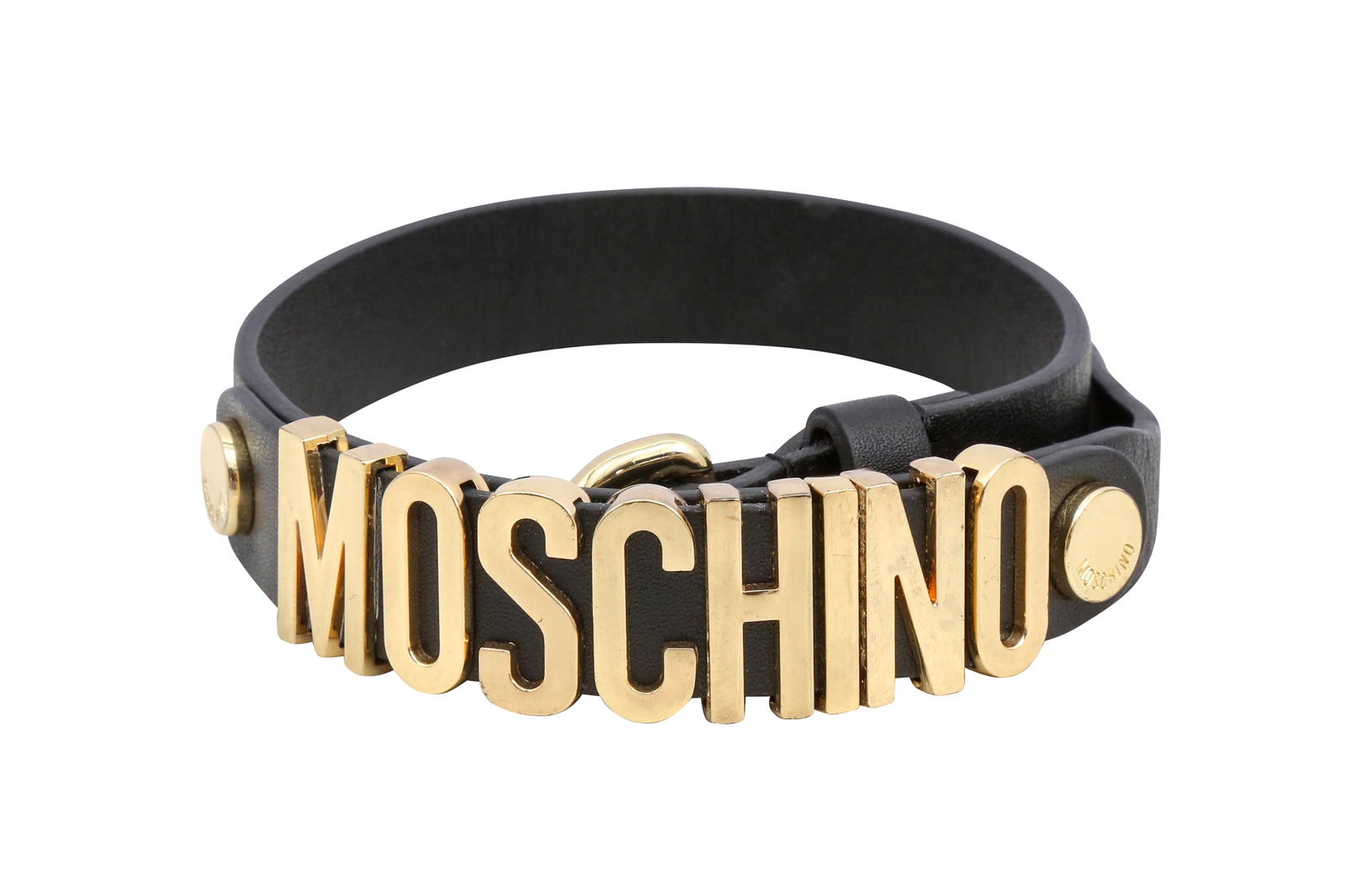 Moschino Black Logo Double Wrap Bracelet (1 of 1)