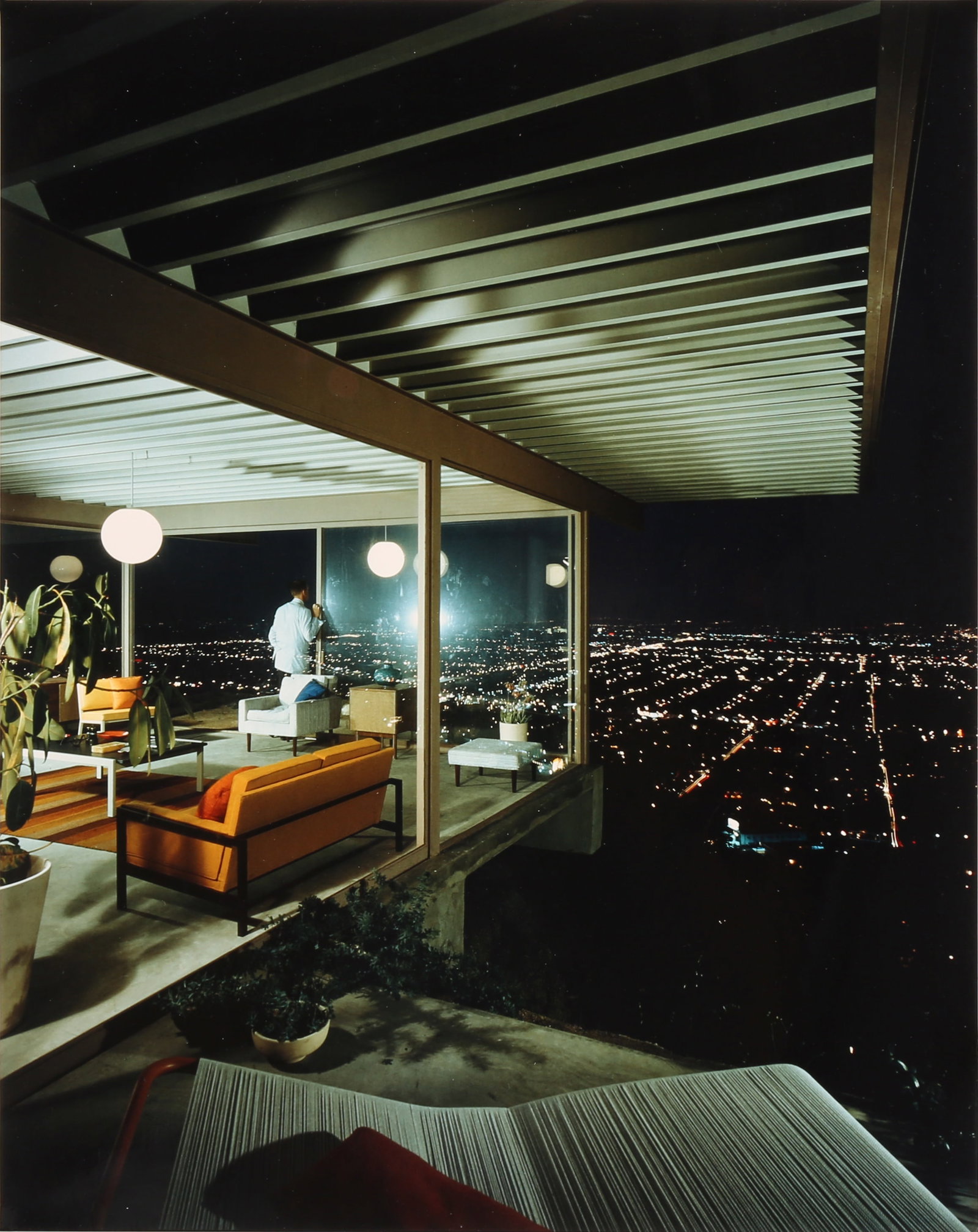Julius Shulman (1909-2010) Case Study House #22, Los Angeles, Pierre Koenig Architect, 1960: Chromogenic print, printed later, image size 25.4 x 20cm, numbered in ink with photographer's copyright and credit stamps verso. Provenance:Private Collection Galerie Thierry Marlat, Paris From a Priv