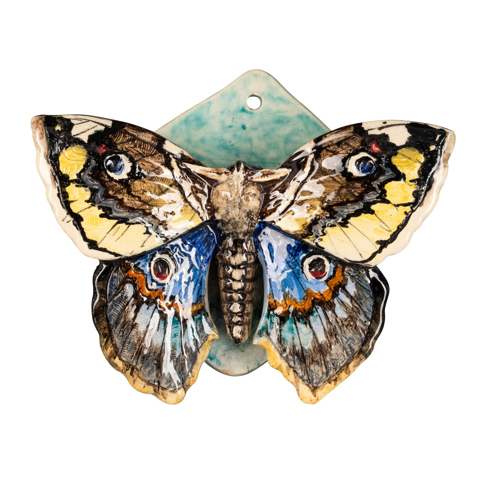 Clement Massier (French 1844-1917) for Atelier Massier Butterfly wall pocket (1 of 1)