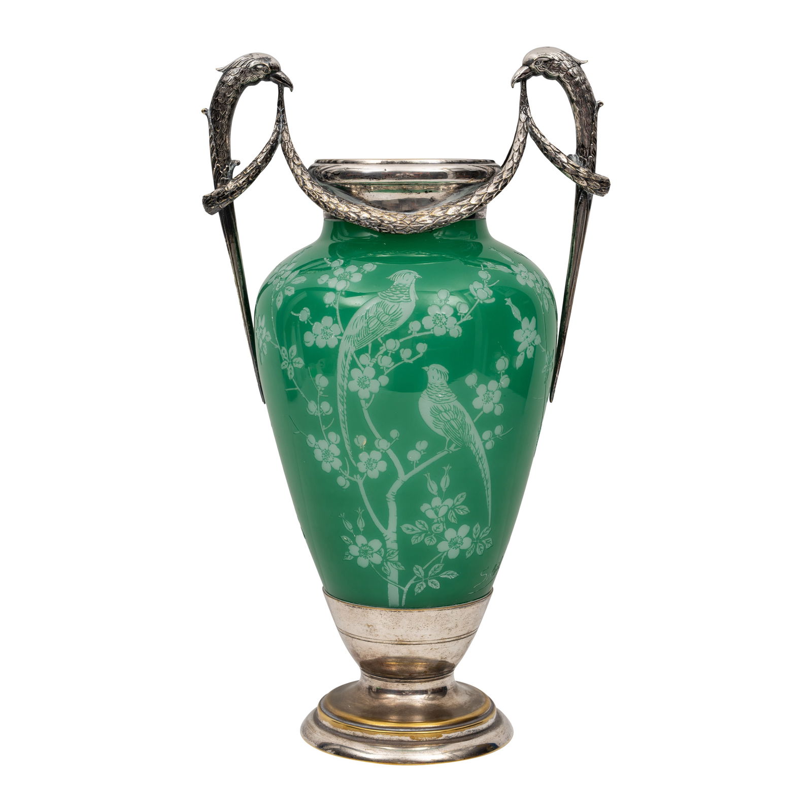 Frederick Carder (British/American 1863-1963) for Steuben Glass Works Twin Handled Vase (1 of 1)