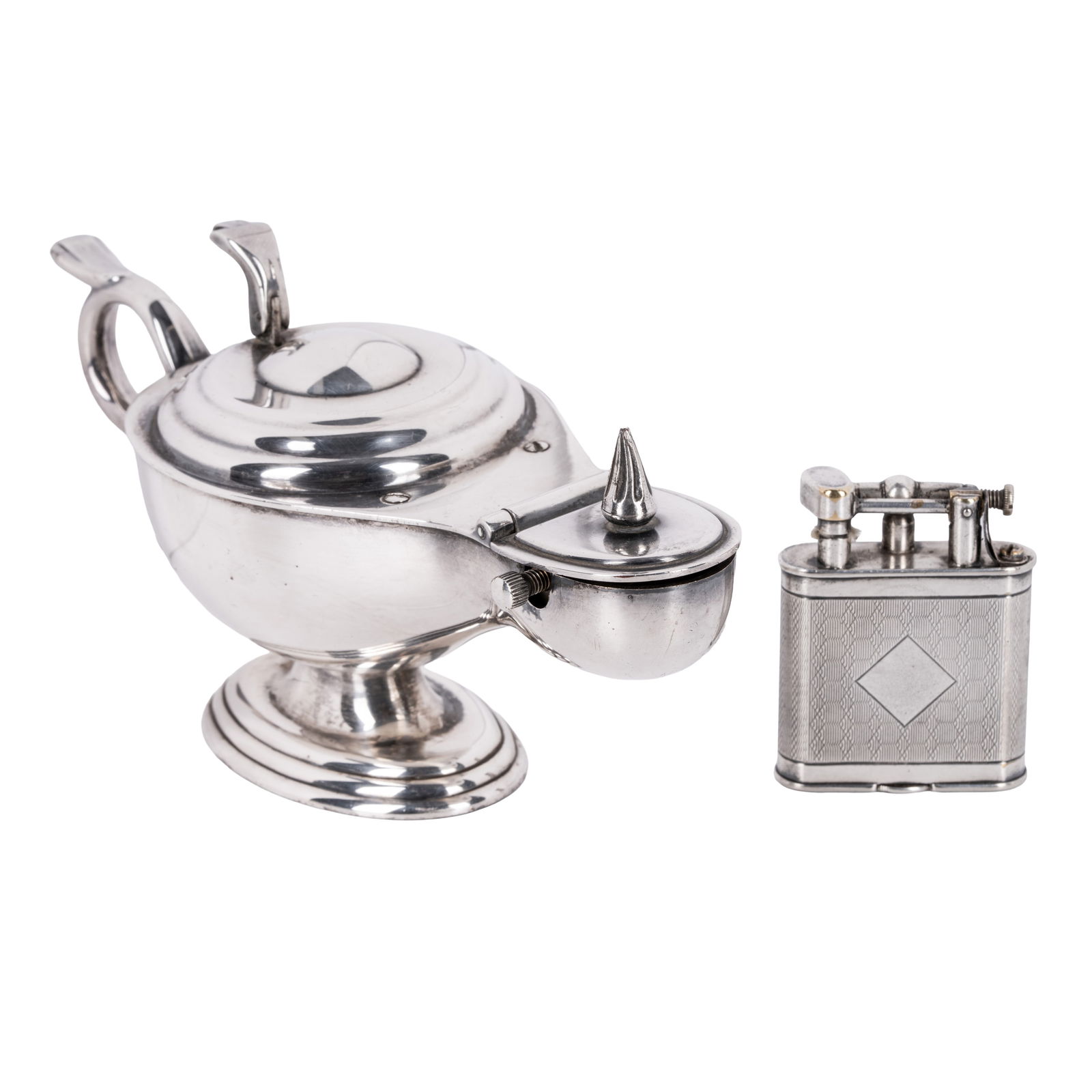 Alfred Dunhill, London 'Genie' table lighter, figured as an 'Aladdin' lamp (1 of 1)