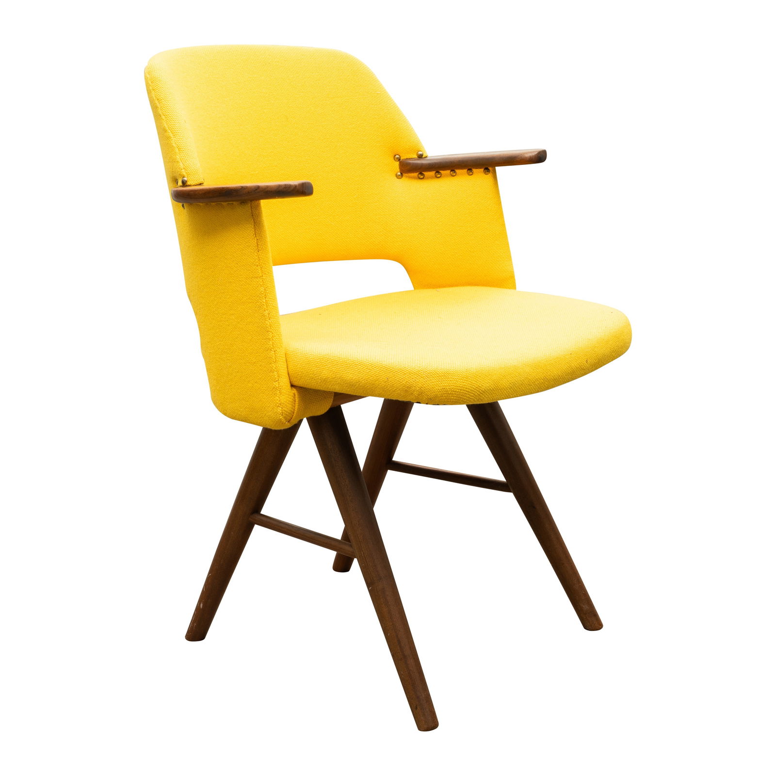Cees Braakman (Dutch 1917-1995) for Pastoe 'FT30' Dining Chair: Circa 1960s Yellow upholstery, teak Applied Pastoe label to underside 80cm high x 58cm wide x 51cm deep