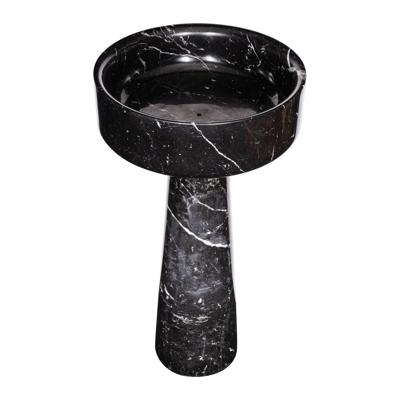 Angelo Mangiarotti (Italian 1921-2012) Modernist planter: Circa 1971 Black marble 84cm high