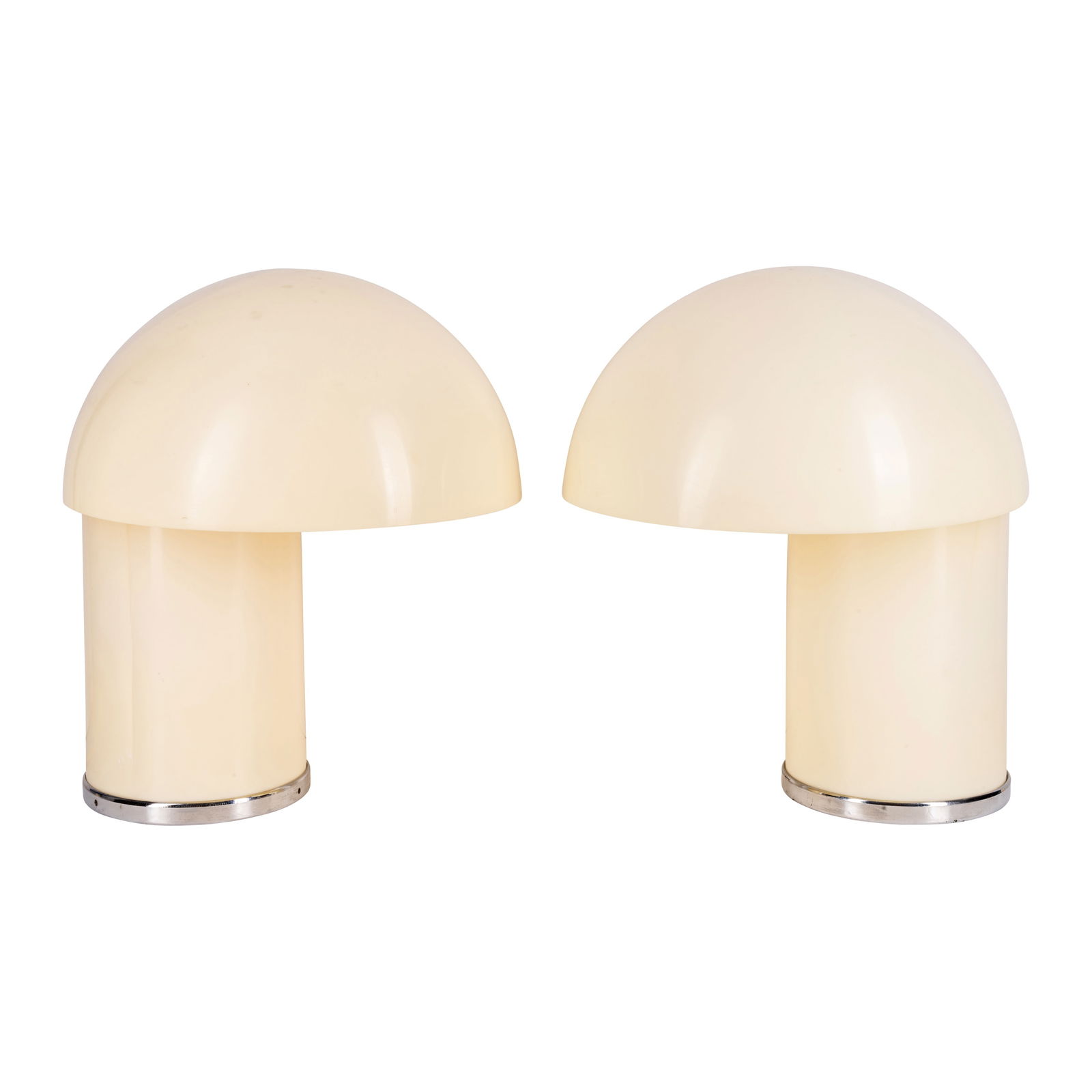 Verner Panton (Danish 1926-1998) and Marcello Siard (Italian 20th Century) for Collezioni Longato: Circa 1970s Acrylic Moulded makers marks to underside 35cm high (One with damages)