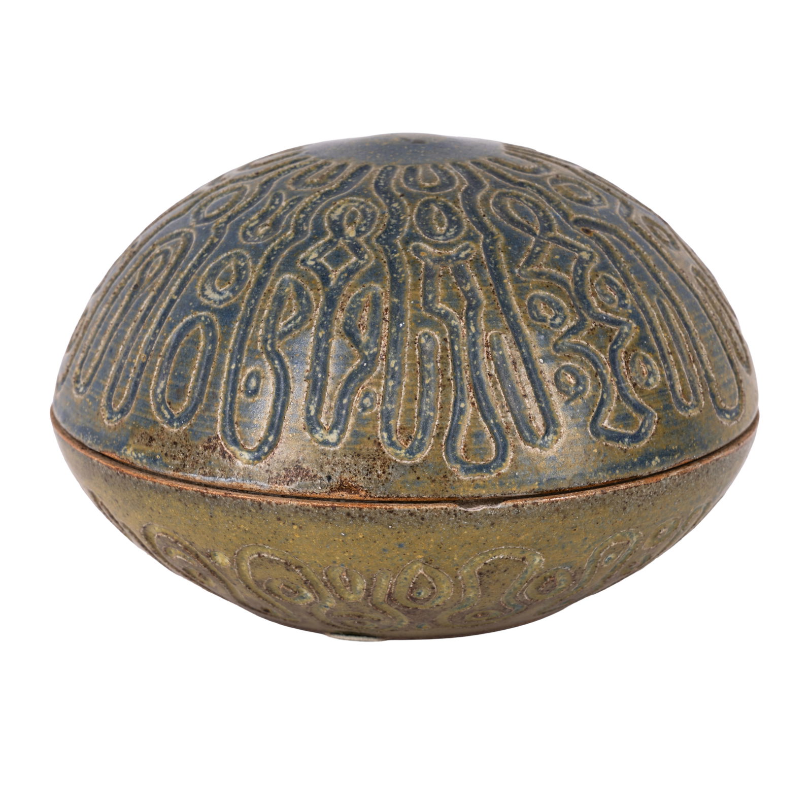 § Peter Lane (British b.1932) Unusual studio pottery pot and domed cover (1 of 1)