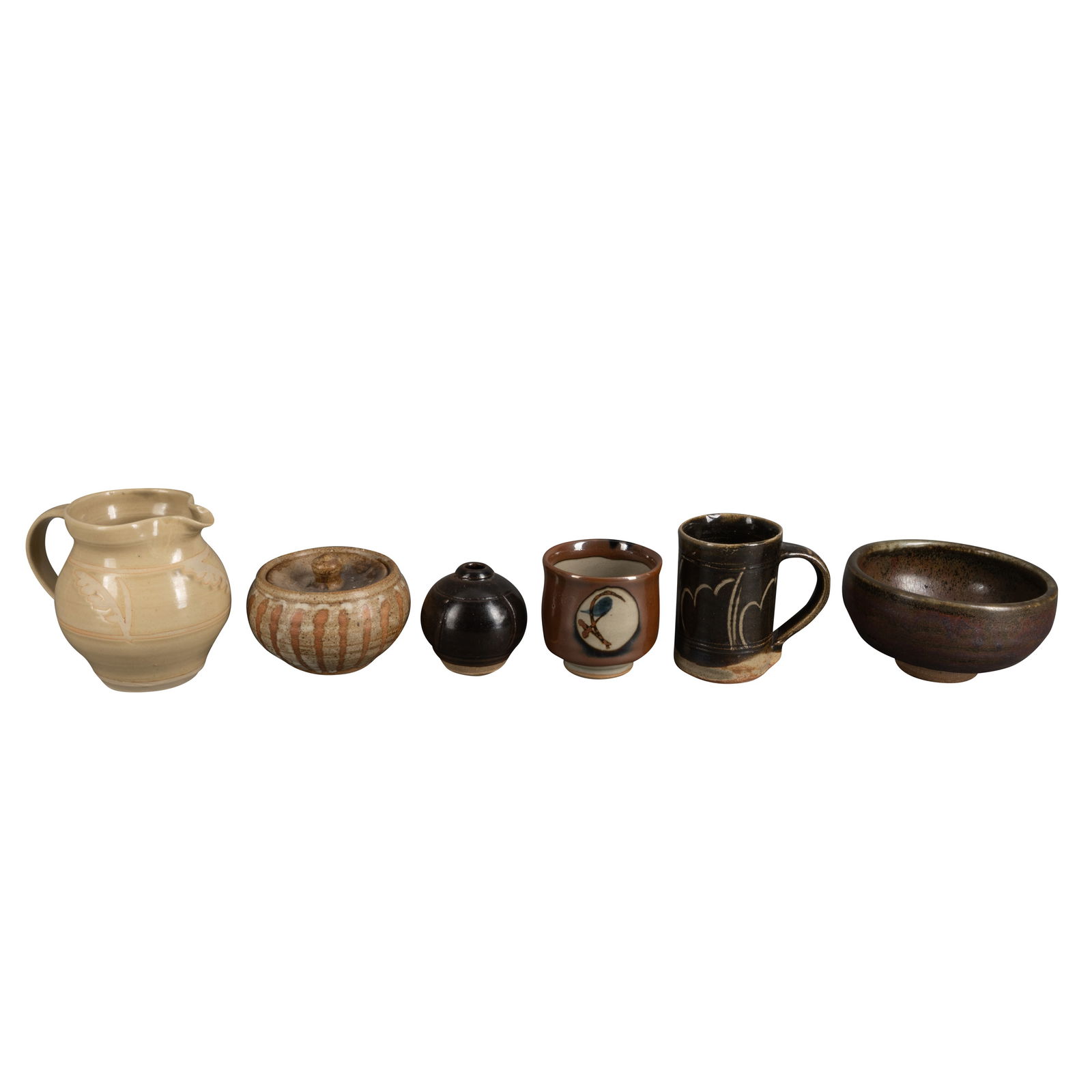 A group of British studio pottery by various makers Seth Cardew, Gordon Crosby, Brian Paul Bearne, (1 of 1)