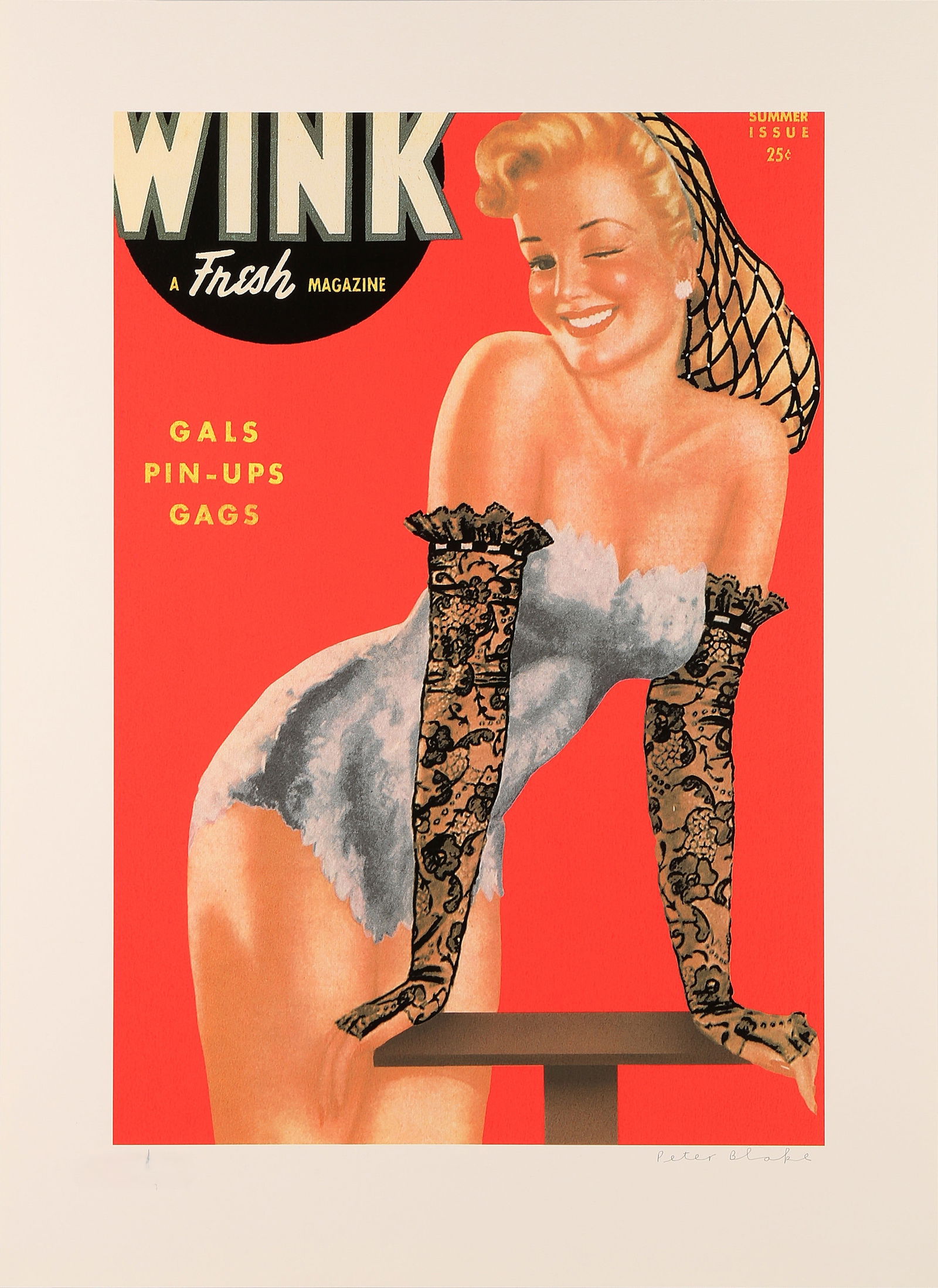 § Sir Peter Blake C.B.E. R.A. (British, b.1932) Wink: § Sir Peter Blake C.B.E. R.A. (British, b.1932) Wink 2008signed and numbered from the edition of 175 in pencilsilkscreen in colours on wovefrom the Replay portfolioprinted at Coriander Studios,