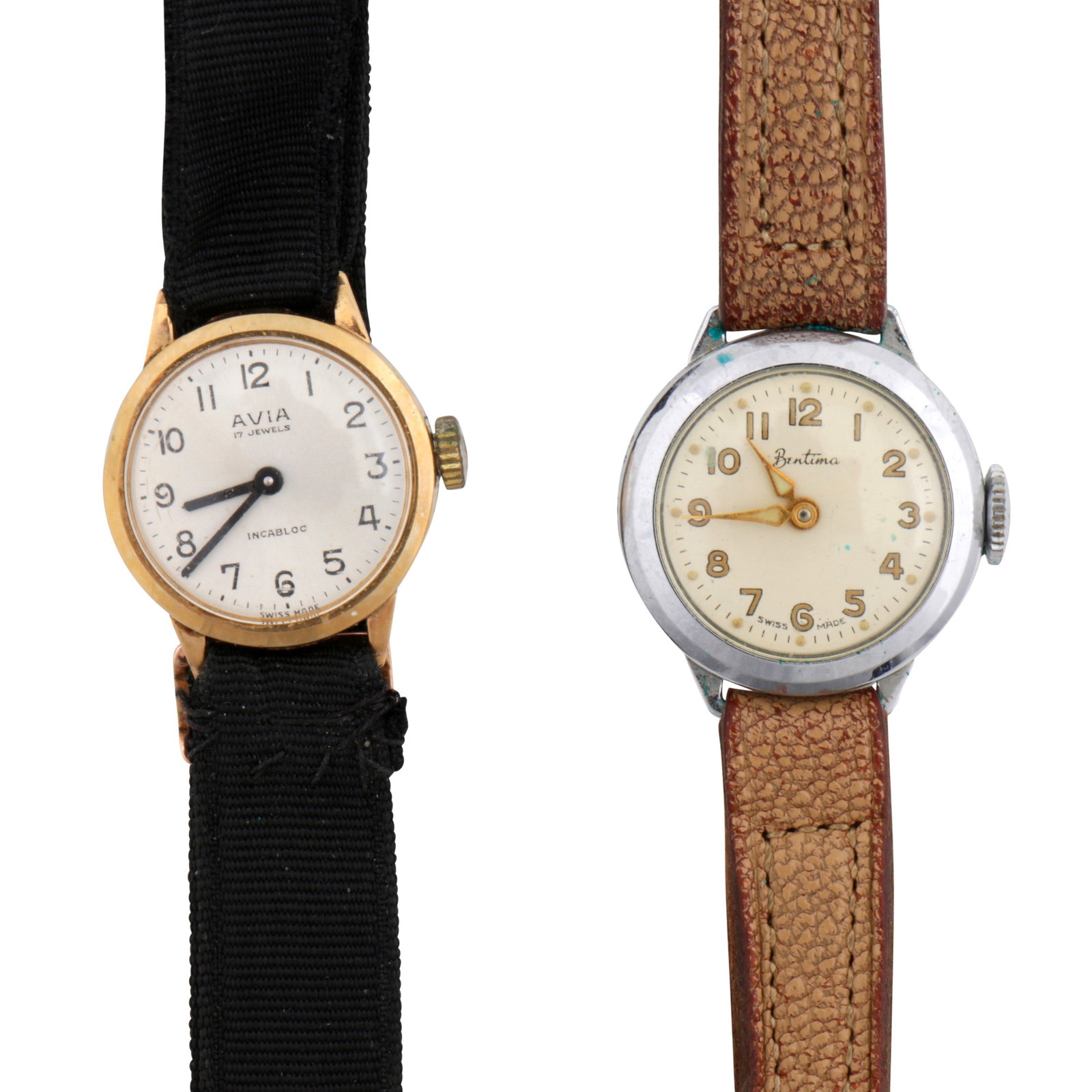 Two Vintage Wristwatches 9K Gold and Stainless Steel (1 of 2)