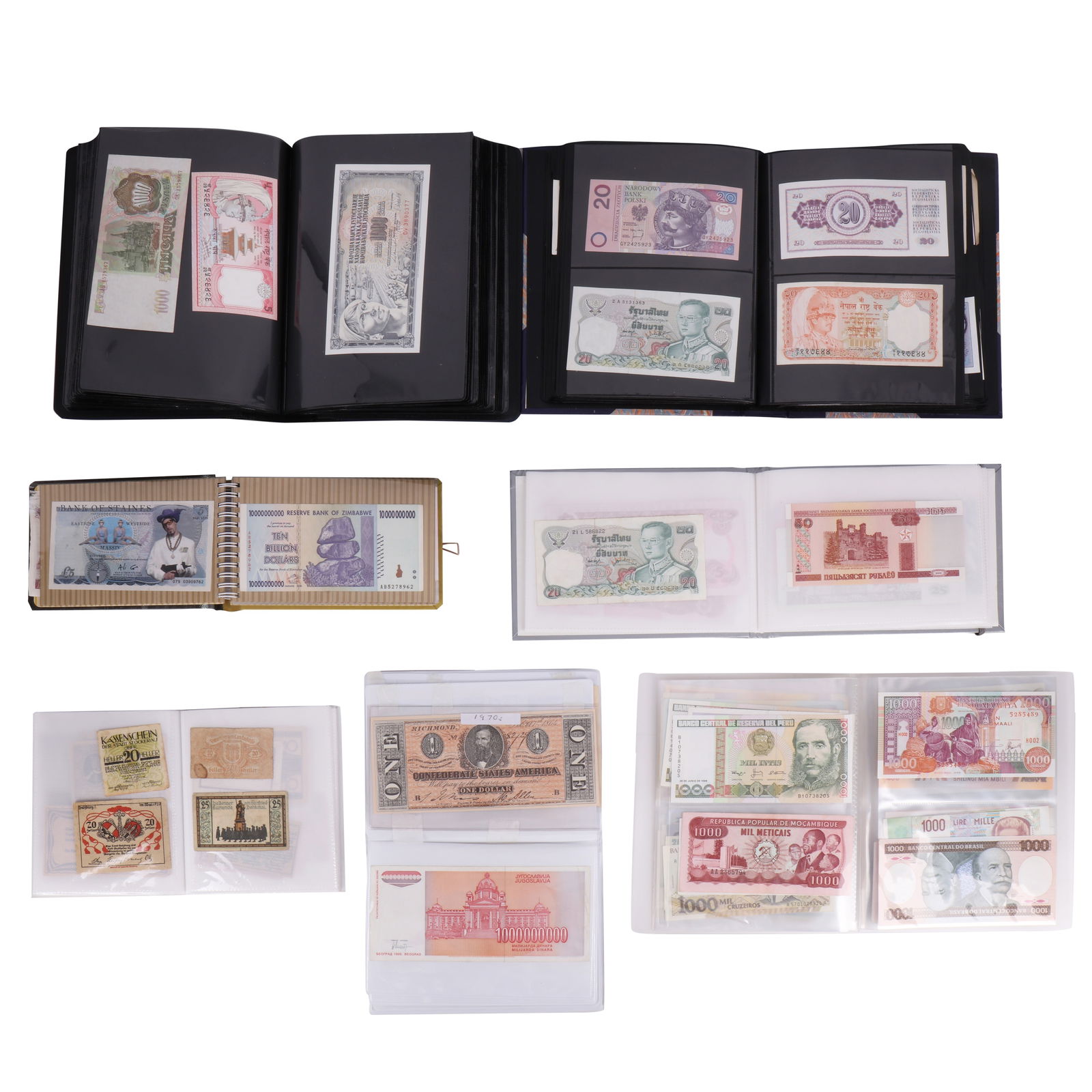 A large mixed collection of assorted world bank notes within albums Varied Collection (1 of 20)
