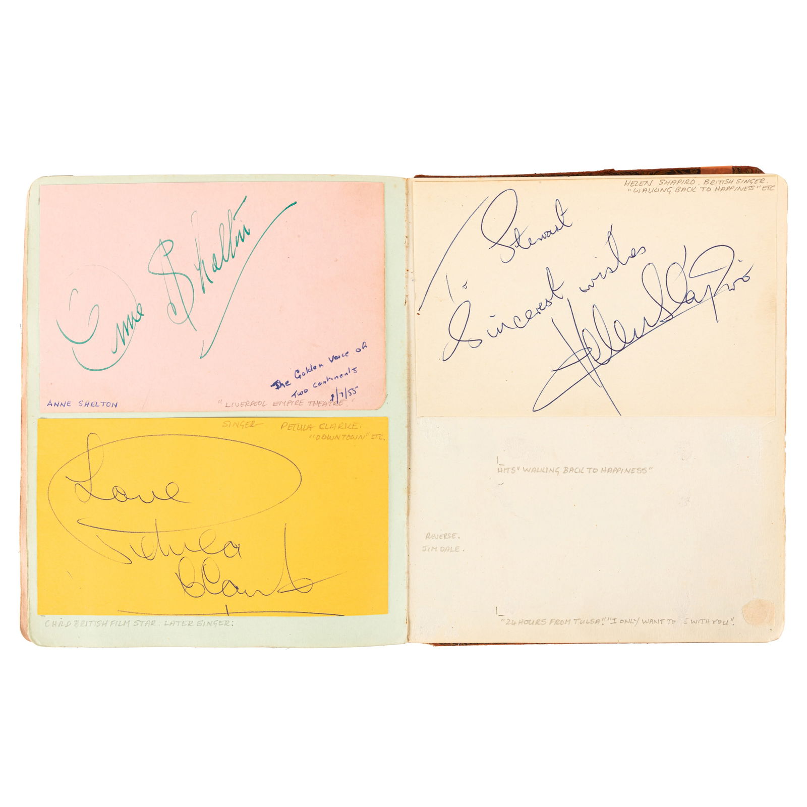 Autograph Album.- Vintage Actors & Entertainers 1930s-1970s (1 of 7)