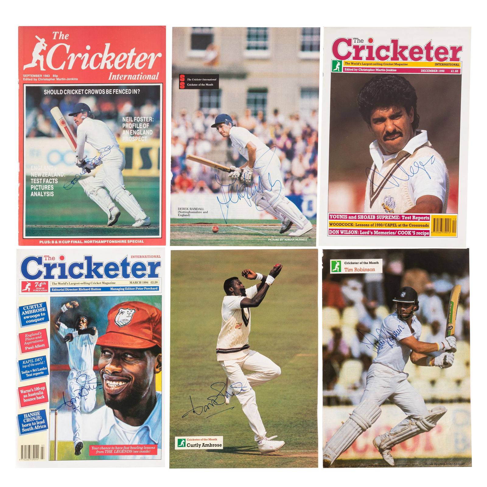 Photograph Collection.- Cricket Interest Signed photographs of famous cricketers, 1980s-2000s (1 of 1)