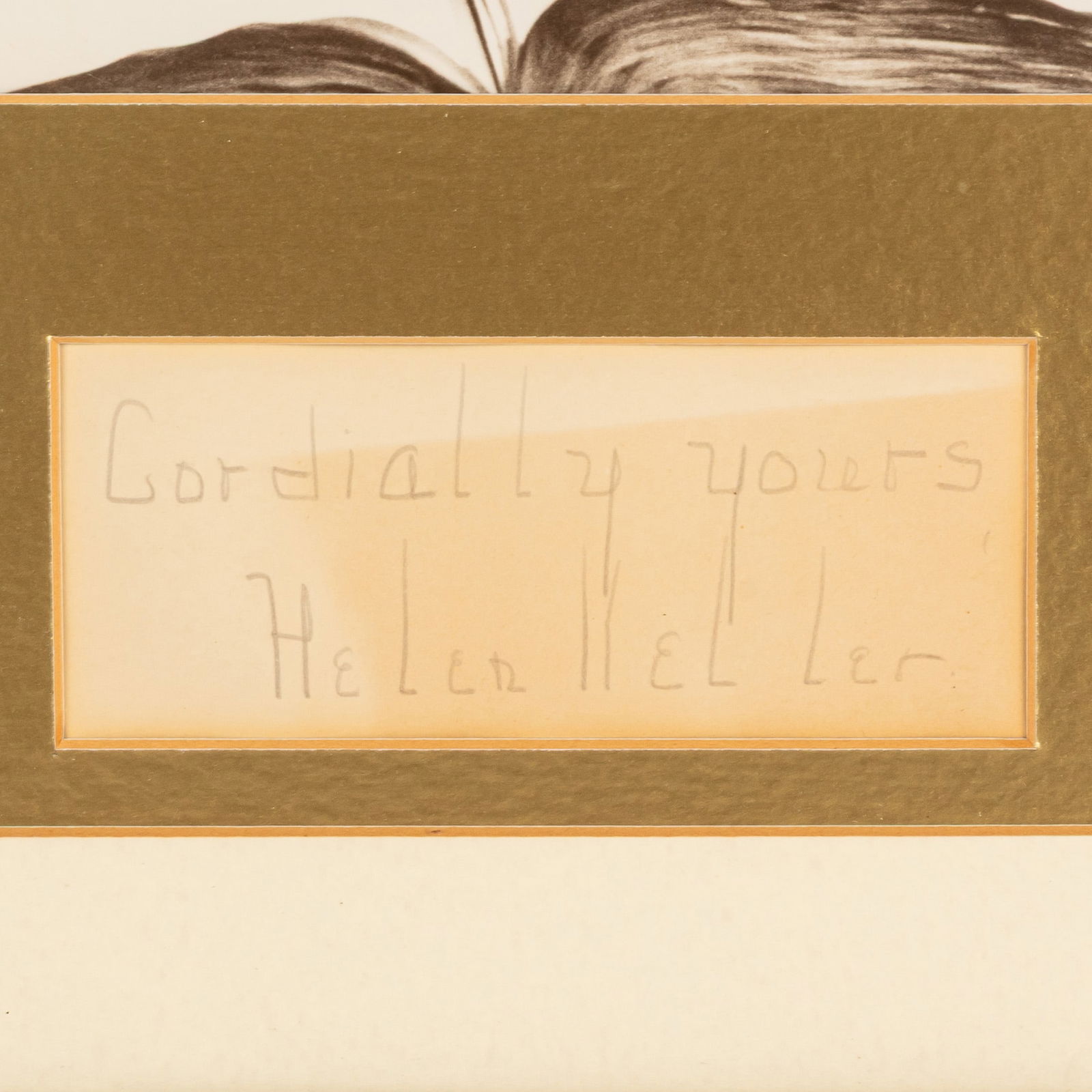 Keller (Helen) Signed card - 2
