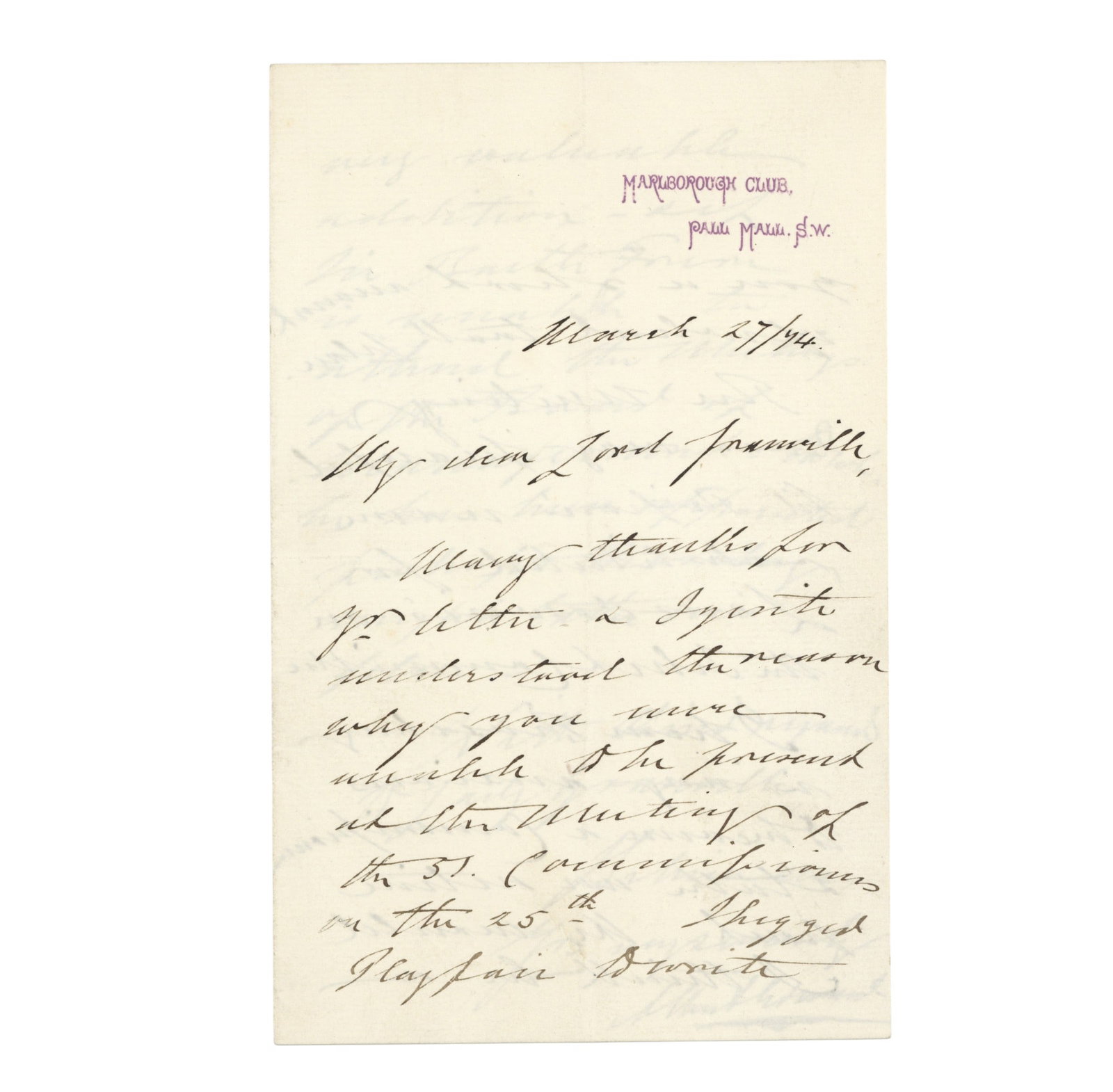 Edward VII, King of the United Kingdom Autograph letter signed ("Albert Edward") (1 of 2)