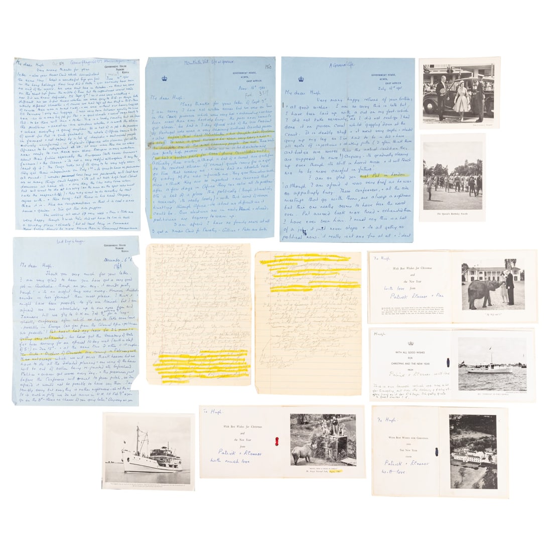 Decolonization Interest.- Belize, Guiana and Kenya Letters and cards from Lady Eleanor Renison, c.1 (1 of 2)