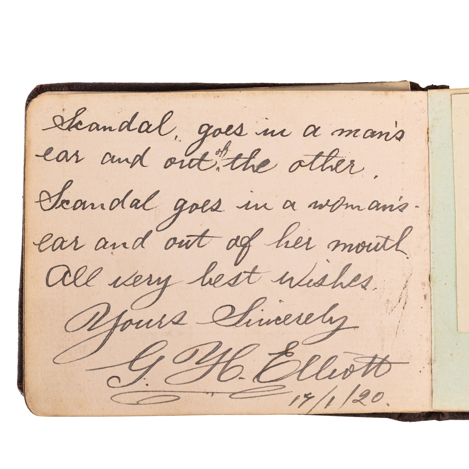 Autograph Album.- Vintage Entertainers Empire, Cardiff, c. 1920s (1 of 3)